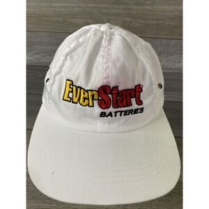 Vintage EverStart Batteries‎ Walmart Hat White Adjustable Strapback Dad Cap Logo